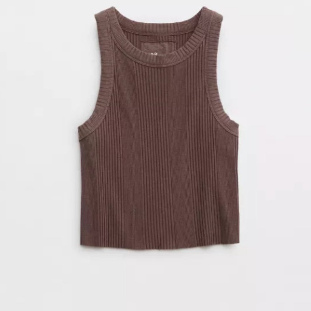 Size XS Aerie Textured Free Spirit Ribbed Tank Top